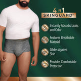 Male Adult Absorbent Underwear Depend Real Fit Waistband Style Large / X-Large Disposable Heavy Absorbency
