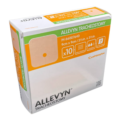 Foam Dressing Allevyn Tracheostomy 3-1/2 X 3-1/2 Inch Without Border Film Backing Nonadhesive Fenestrated Square Sterile