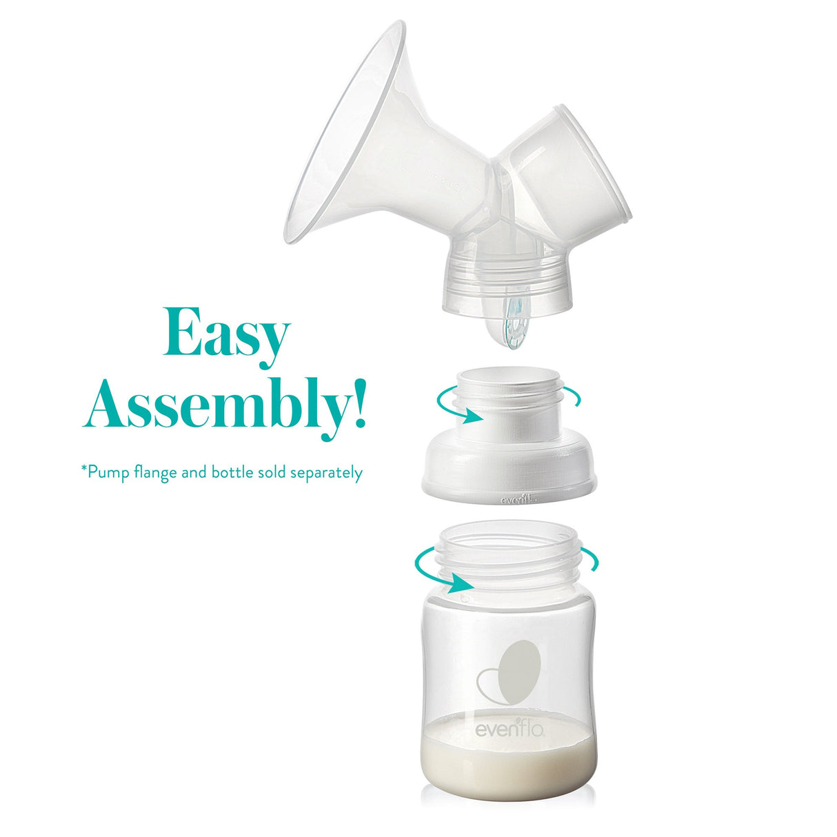 Breast Pump Adapter Evenflo Balance + Wide Neck For Evenflo Balance + Wide Neck Bottles