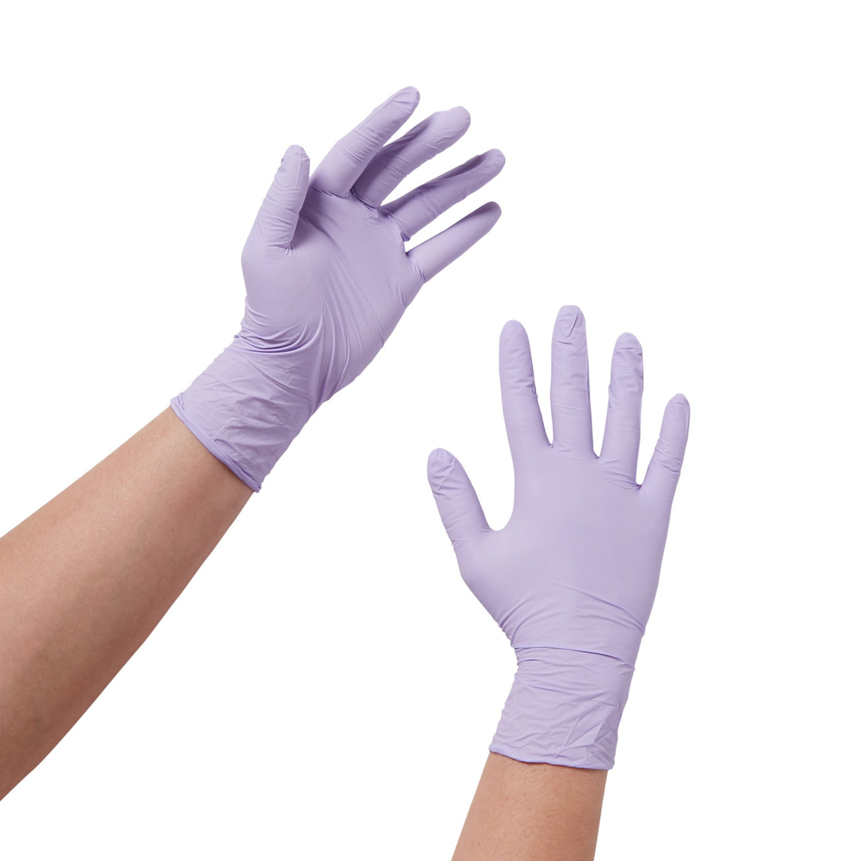 Exam Glove Halyard Lavender Small NonSterile Nitrile Standard Cuff Length Textured Fingertips Lavender Not Rated