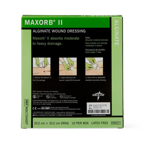 Alginate Dressing Maxorb II 4 X 4 Inch Square