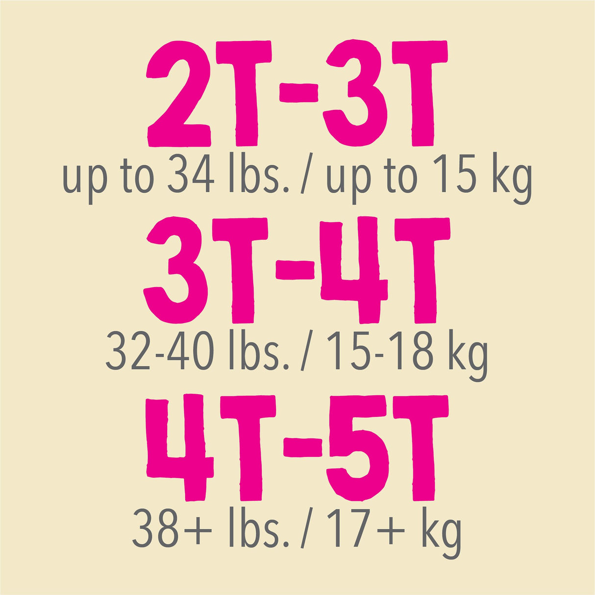 Female Toddler Training Pants Cutie Pants Size 2T to 3T Disposable Heavy Absorbency