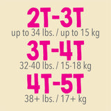 Female Toddler Training Pants Cutie Pants Size 2T to 3T Disposable Heavy Absorbency
