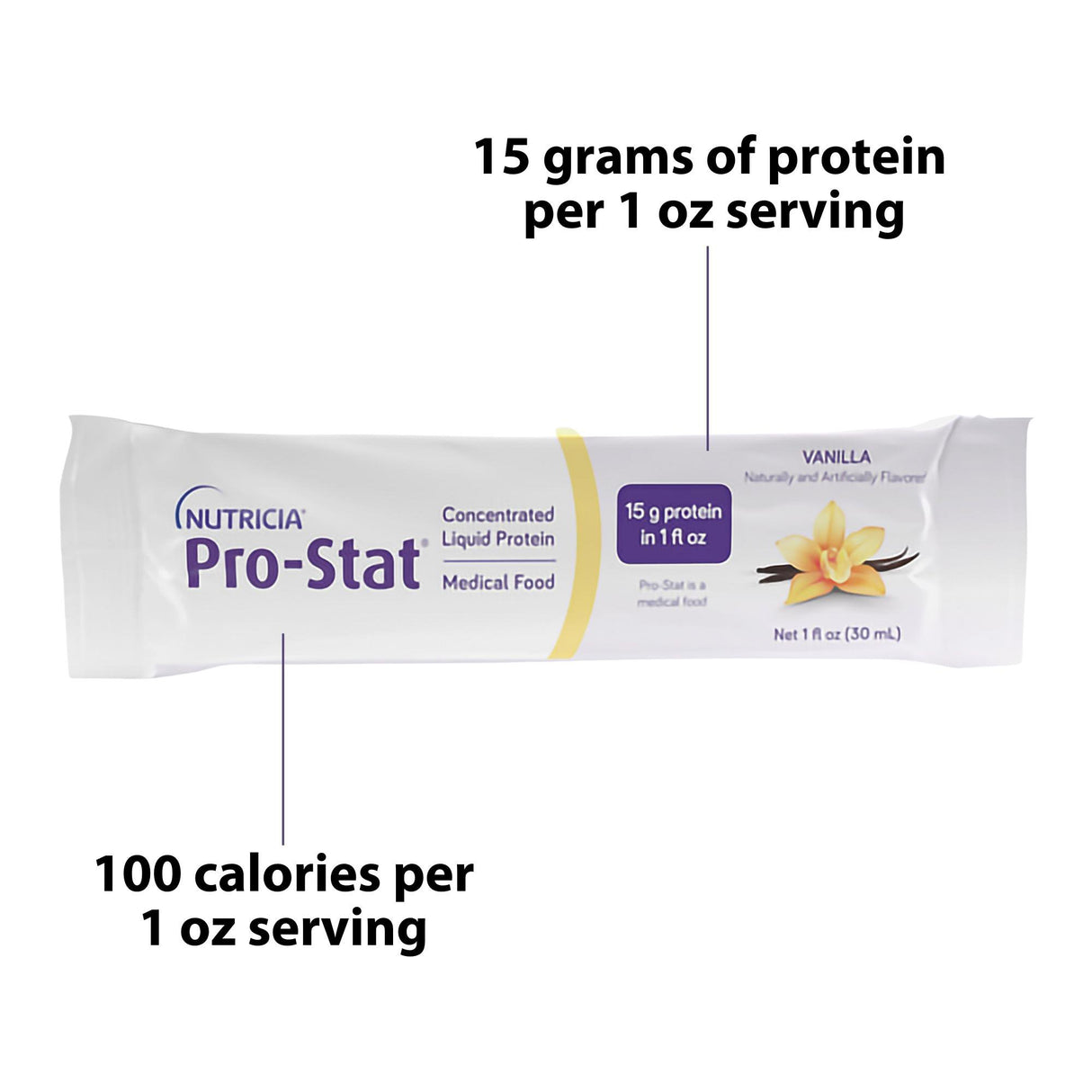 Oral Supplement Pro-Stat Vanilla Flavor Liquid 1 oz. Individual Packet