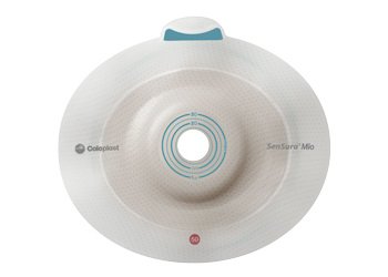 Ostomy Barrier SenSura Mio Flex Trim to Fit, Standard Wear Elastic Adhesive 70 mm Flange Yellow Code System 15 to 53 mm Opening