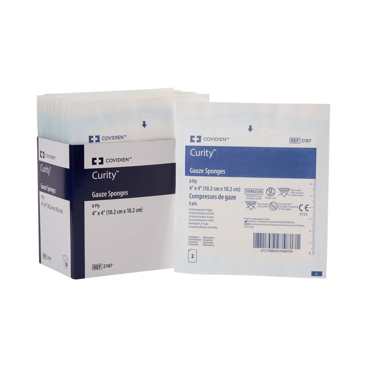 Gauze Sponge Curity 4 X 4 Inch 8-Ply Sterile 2 per Pack