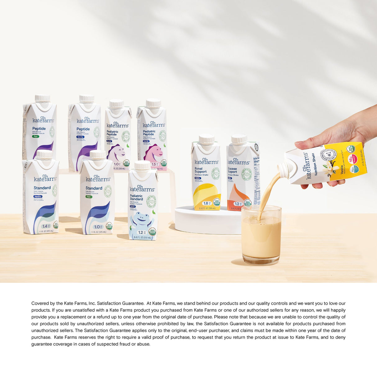 Pediatric Oral Supplement Kate Farms Pediatric Standard 1.2 Vanilla Flavor 8.45 oz. Carton Liquid Organic Pea Protein