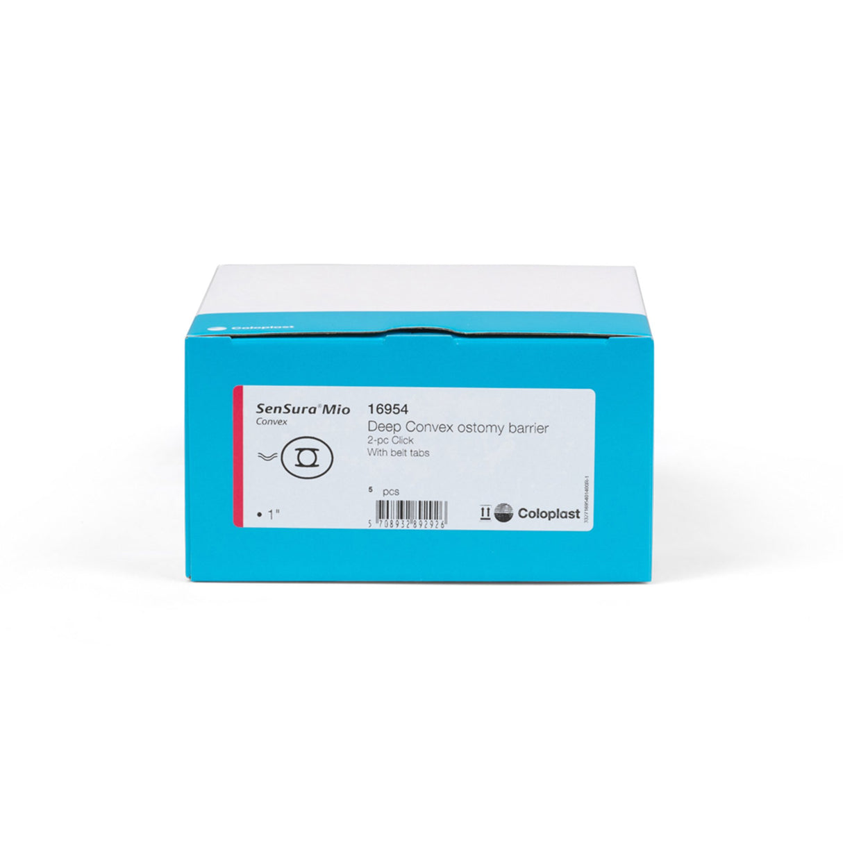 Ostomy Barrier SenSura Mio Click Precut, Standard Wear Elastic Adhesive 50 mm Flange Red Code System 1 Inch Opening