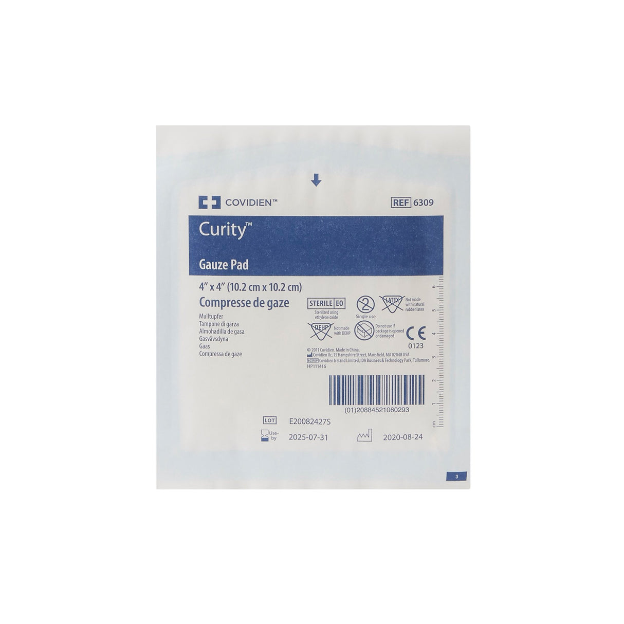Gauze Sponge Curity 4 X 4 Inch 12-Ply Sterile 1 per Pack