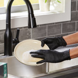 Exam Glove CareStock Large NonSterile Nitrile Standard Cuff Length Fully Textured Black Not Rated