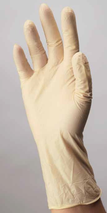 Exam Glove ESTEEM Medium NonSterile Stretch Vinyl Standard Cuff Length Smooth Cream Not Rated