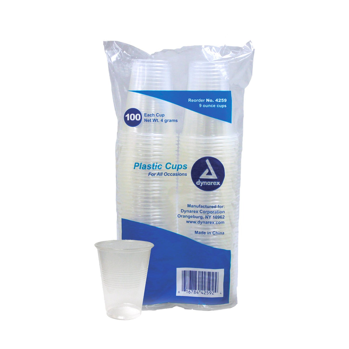 Drinking Cup Dynarex 9 oz. Translucent Plastic Disposable