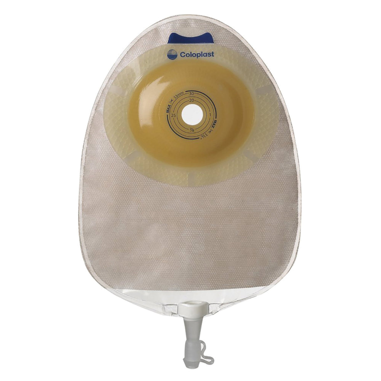 Urostomy Pouch SenSura One-Piece System 10-3/8 Inch Length, Maxi Convex Light, Pre-Cut 1 Inch Stoma Drainable