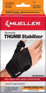 Thumb Stabilizer Mueller Sport Care Adult One Size Fits Most D-Ring / Hook and Loop Strap Closure Left Hand Black