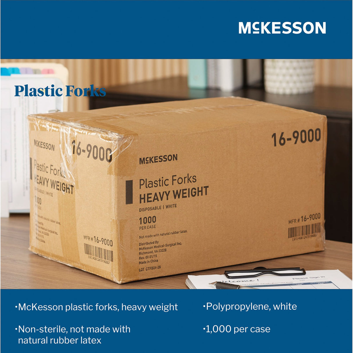 Fork McKesson Heavy Weight White Polypropylene