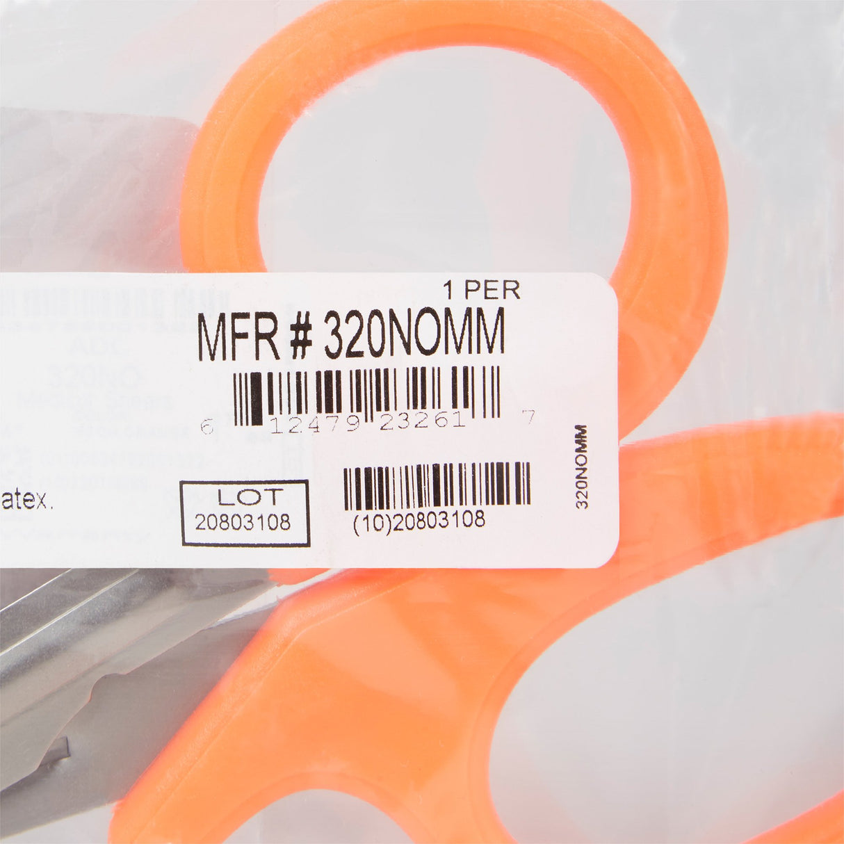 Trauma Shears McKesson Medicut Orange 7-1/4 Inch Length Medical Grade Stainless Steel Finger Ring Handle Blunt Tip / Blunt Tip