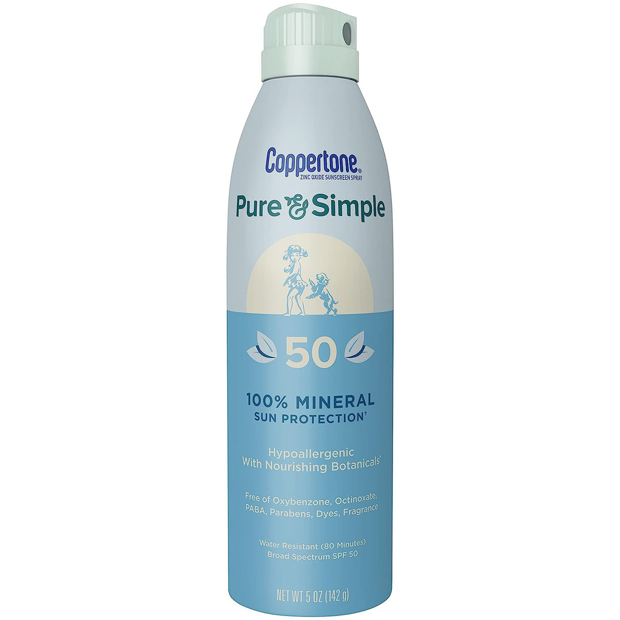 Sunscreen Coppertone Pure and Simple SPF 50 Lotion 6 oz. Bottle
