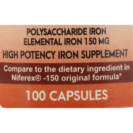 Mineral Supplement Geri-Care Iron 150 mg Strength Capsule 100 per Bottle