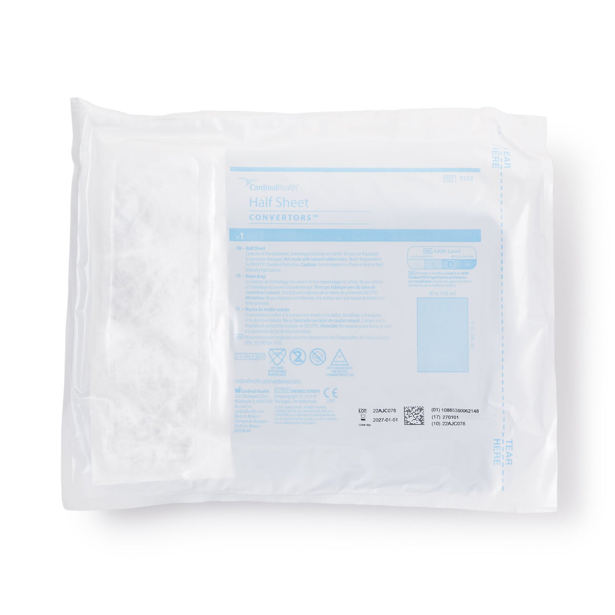 General Purpose Drape Converters Half Drape 40 W X 57 L Inch Sterile