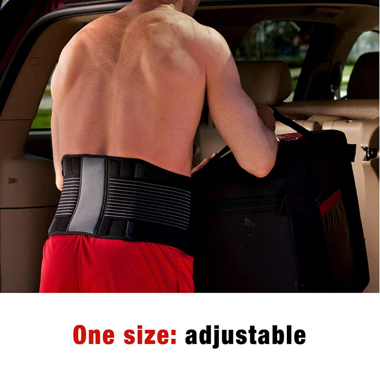 Back Support Ace One Size Fits Most Hook and Loop Closure Up to 48 Inch Waist Circumference Adult