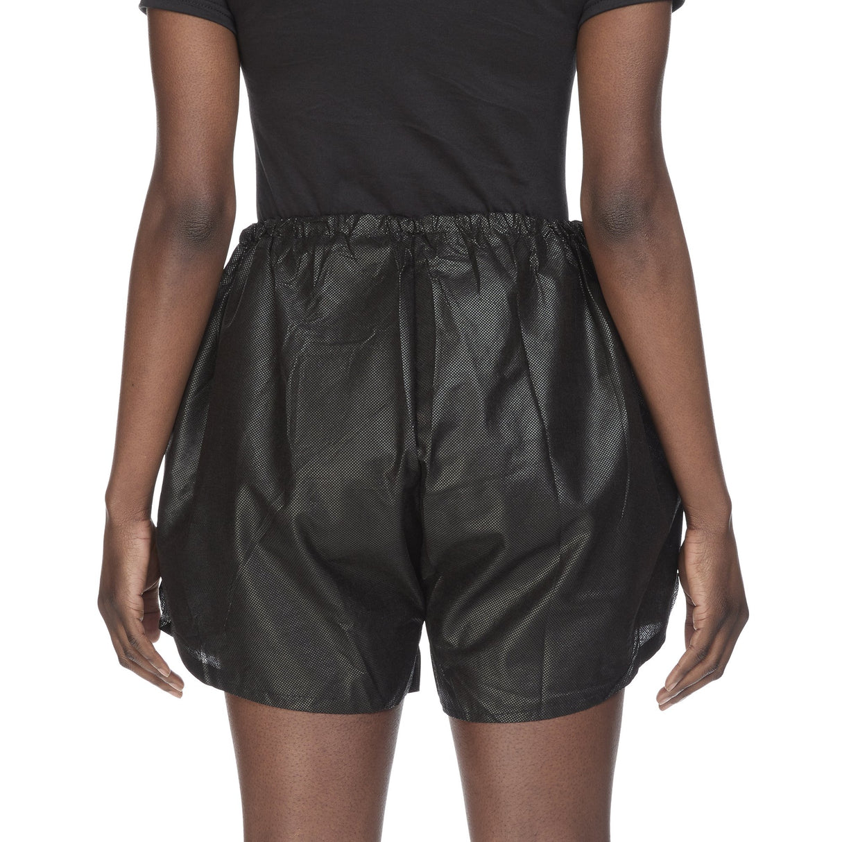 Exam Shorts Reflections Small / Medium Black Spunbond Polypropylene Adult Disposable