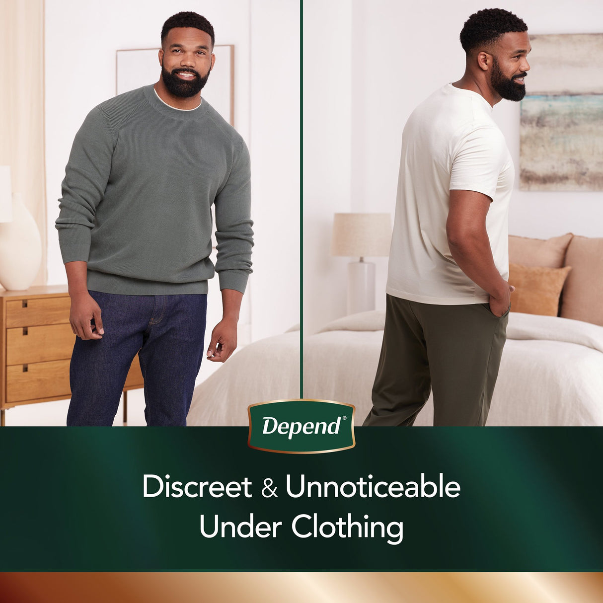 Male Adult Absorbent Underwear Depend Real Fit Waistband Style Large / X-Large Disposable Heavy Absorbency