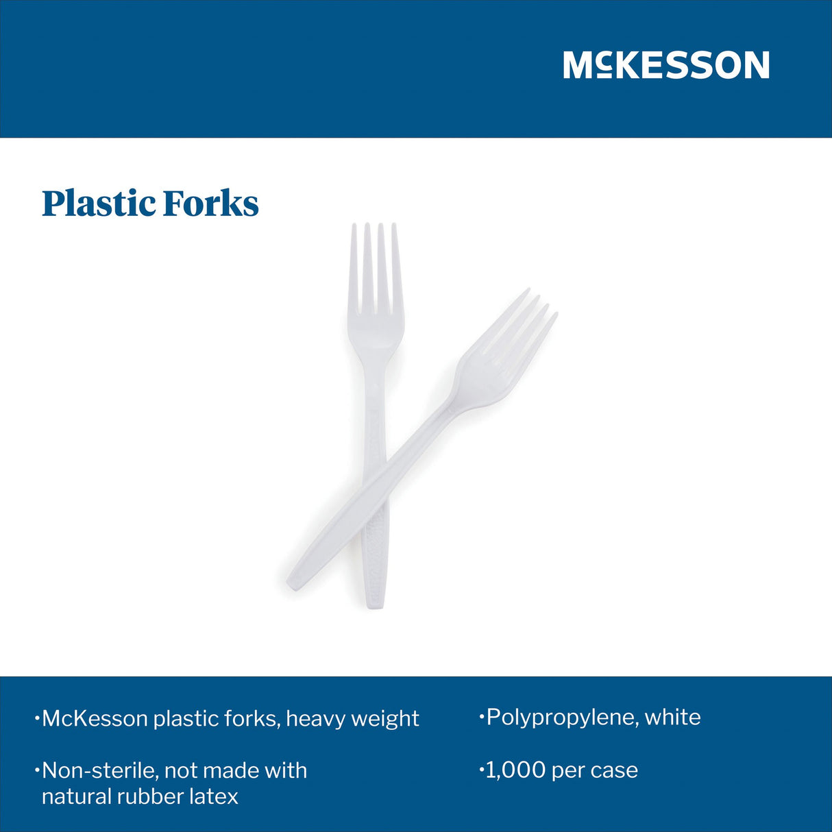 Fork McKesson Heavy Weight White Polypropylene
