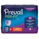 Female Adult Absorbent Underwear Prevail Per-Fit Pull On with Tear Away Seams Medium Disposable Moderate Absorbency