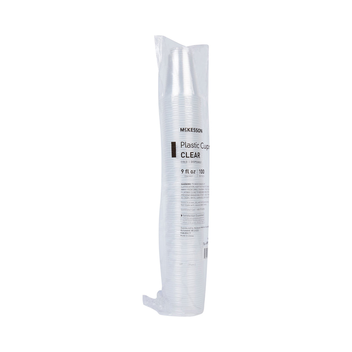 Drinking Cup McKesson 9 oz. Clear Polypropylene Disposable