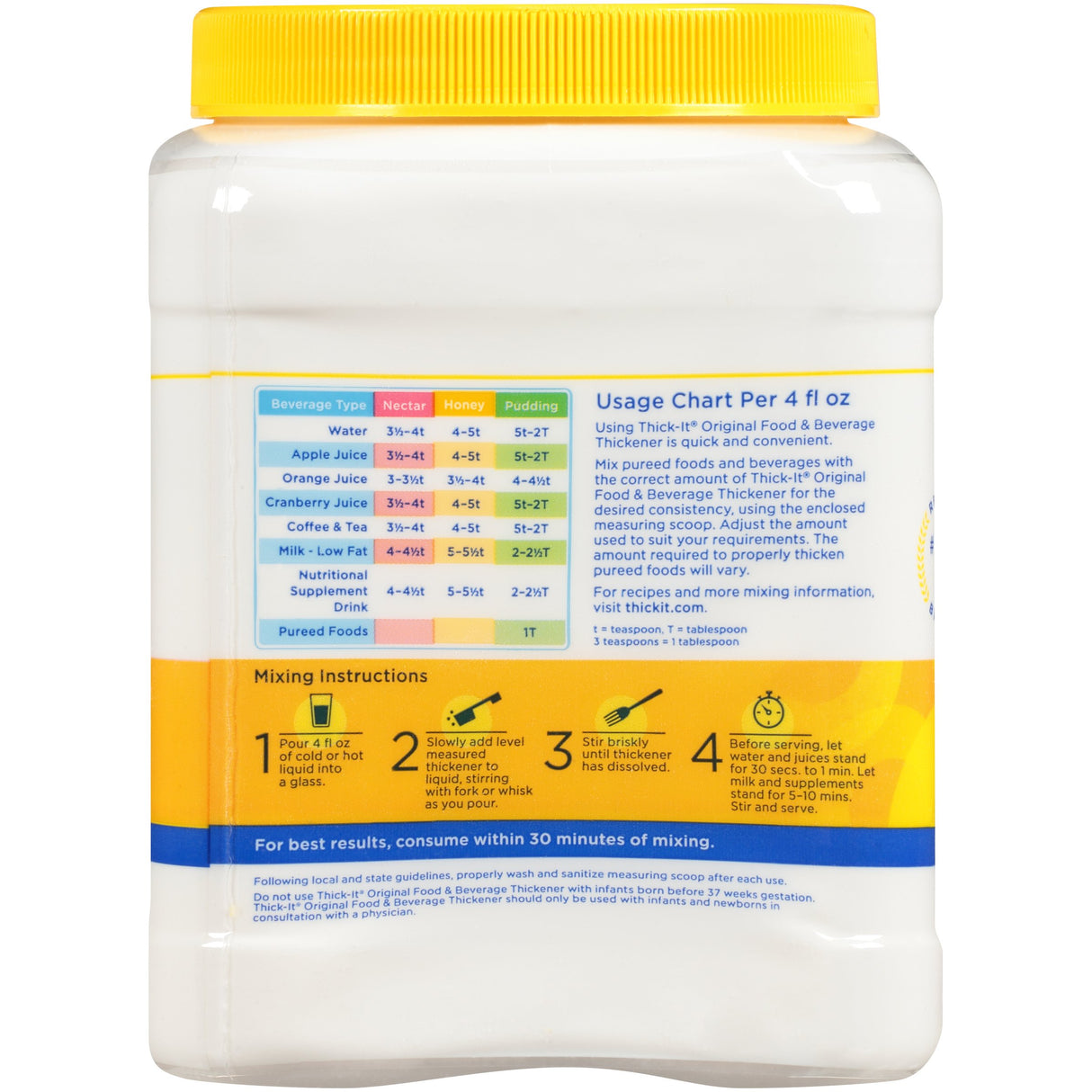 Food and Beverage Thickener Thick-It Original 10 oz. Canister Unflavored Powder IDDSI Level 0 Thin