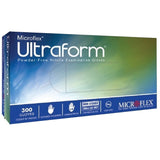 Exam Glove Ultraform Medium NonSterile Nitrile Standard Cuff Length Textured Fingertips Blue Not Rated