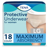 Female Adult Absorbent Underwear TENA ProSkin Protective Pull On with Tear Away Seams Large Disposable Moderate Absorbency