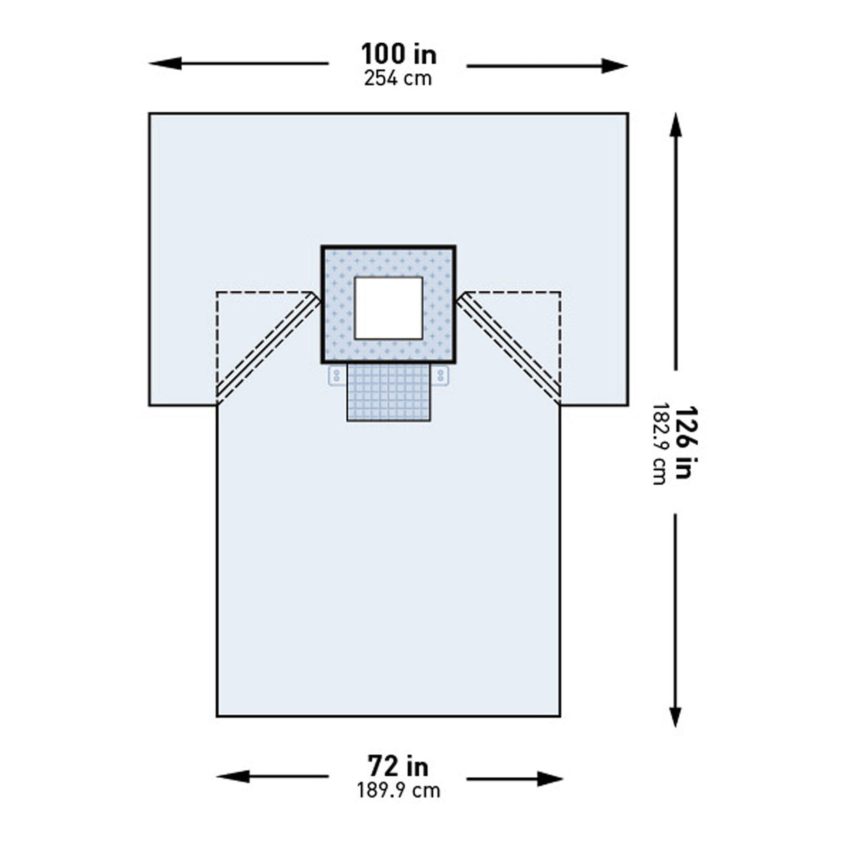 Surgical Drape McKesson Chest Drape 100 W X 72 W X 126 L Inch Sterile
