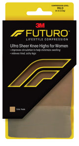 Compression Stocking 3M Futuro Energizing Knee High Medium Nude Closed Toe