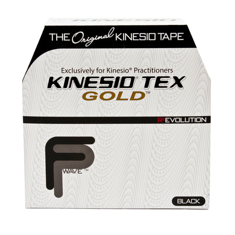 Kinesiology Tape Kinesio Tex Gold FP Black 2 Inch X 34 Yard Cotton NonSterile