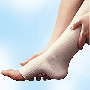 Elastic Tubular Support Bandage Tensoshape 14-4/5 X 16-2/5 Foot Below Knee Pull On Tan NonSterile Size D / E / Large Standard Compression