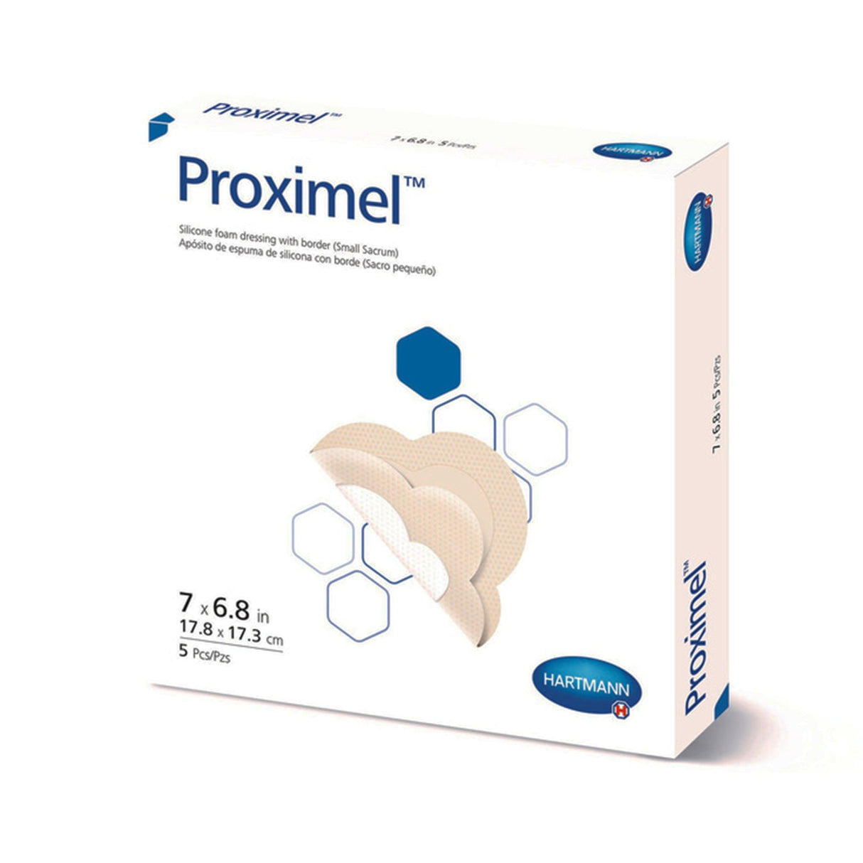 Foam Dressing Proximel 6-4/5 X 7 Inch With Border Waterproof Film Backing Silicone Adhesive Sacral Sterile