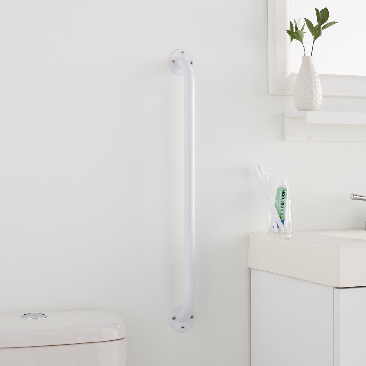 Wall Grab Bar McKesson White Steel