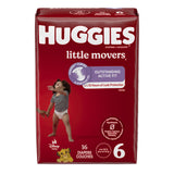 Unisex Baby Diaper Huggies Little Movers Size 6 Disposable Moderate Absorbency