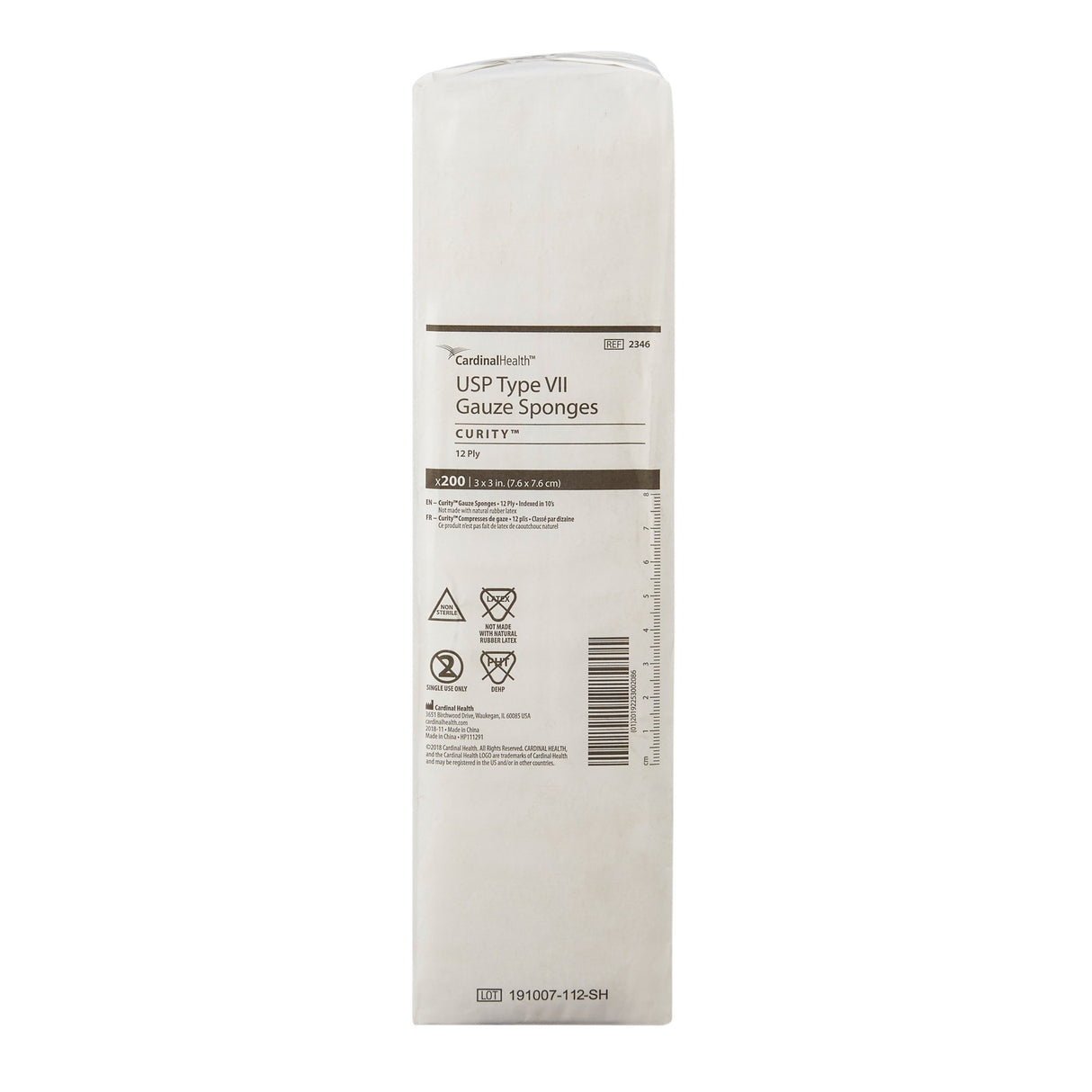 Gauze Sponge Curity 3 X 3 Inch 12-Ply NonSterile 200 per Pack