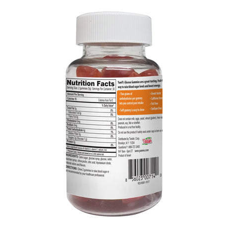 Glucose Supplement YumV's 60 per Bottle Gummy Assorted Flavors