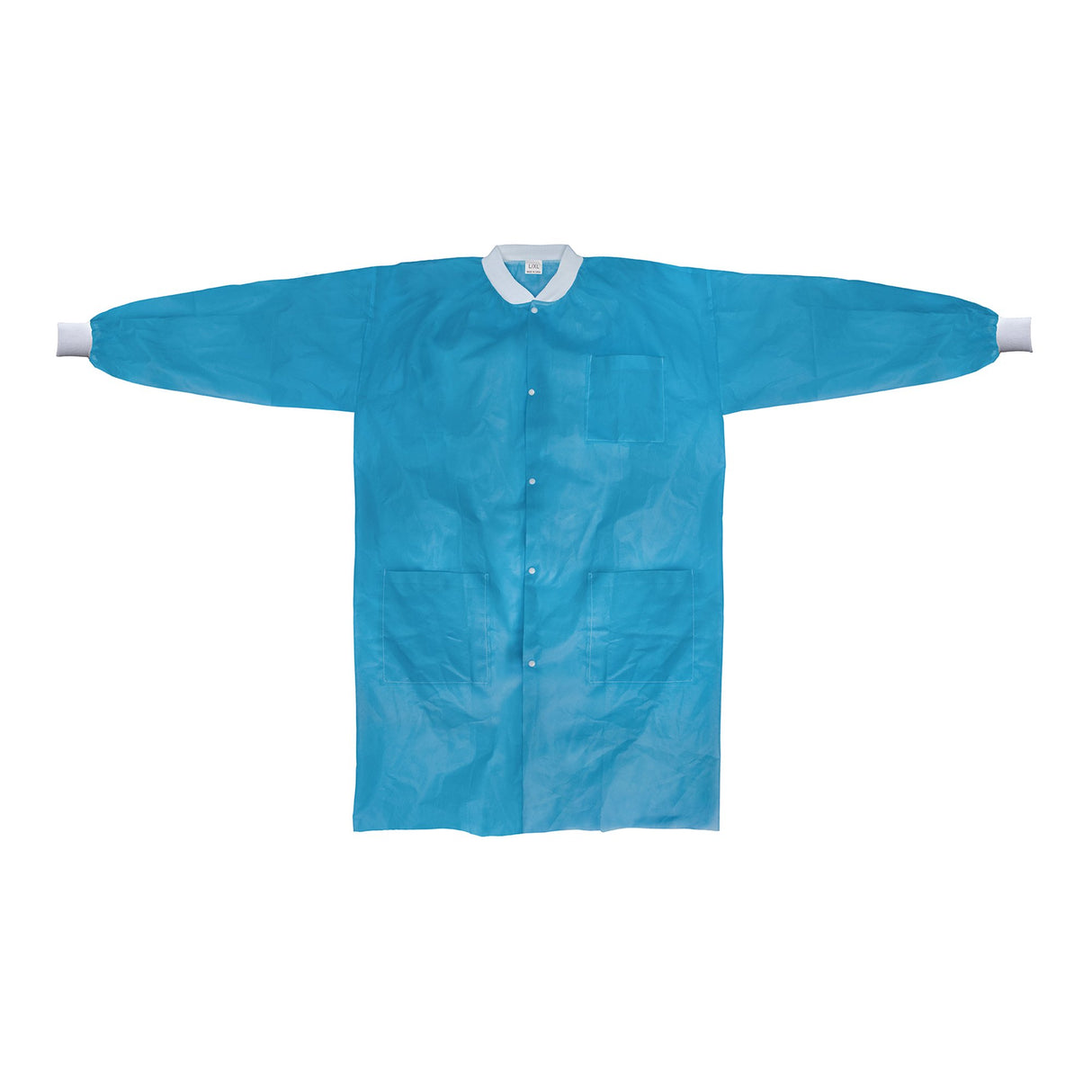 Lab Coat McKesson Blue Large / X-Large Knee Length Spunbond Polypropylene Disposable