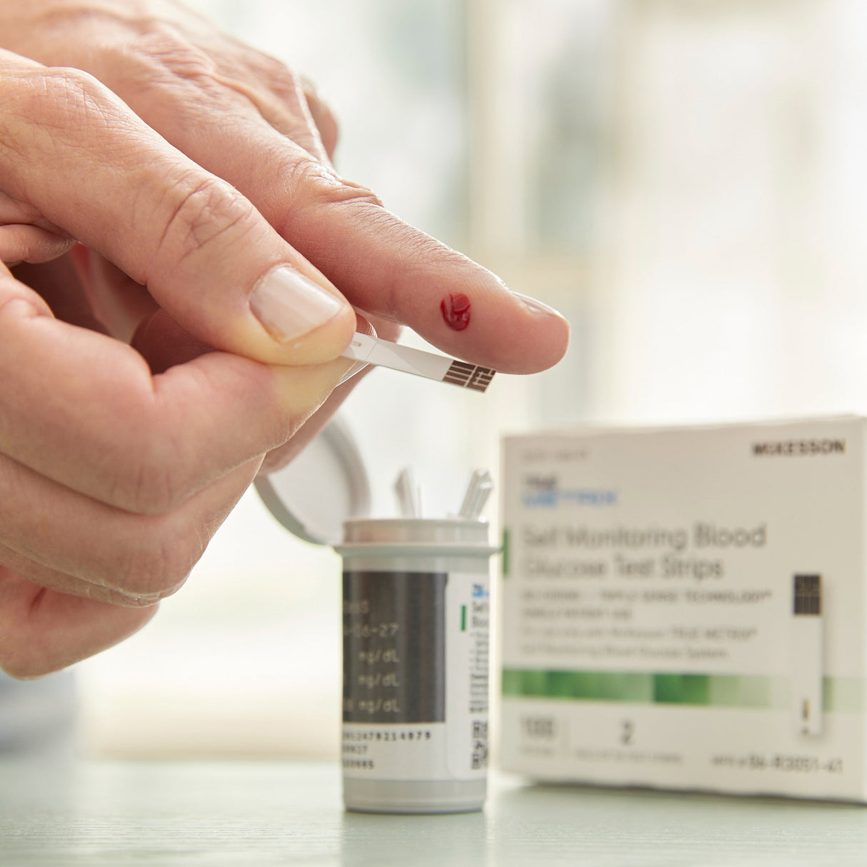 Blood Glucose Test Strips McKesson TRUE METRIX 100 Strips per Pack