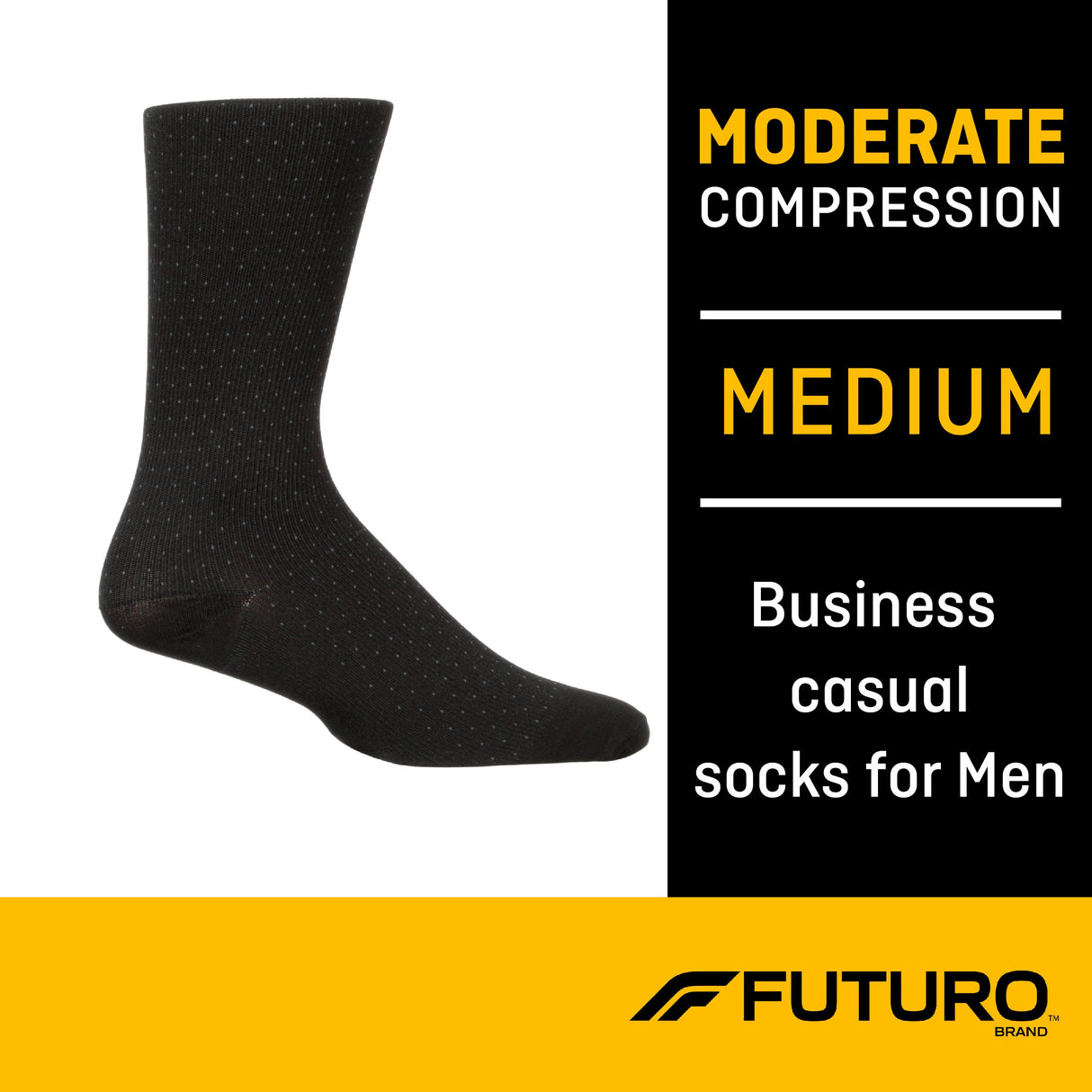 Compression Socks 3M Futuro Calf High Medium Black Closed Toe
