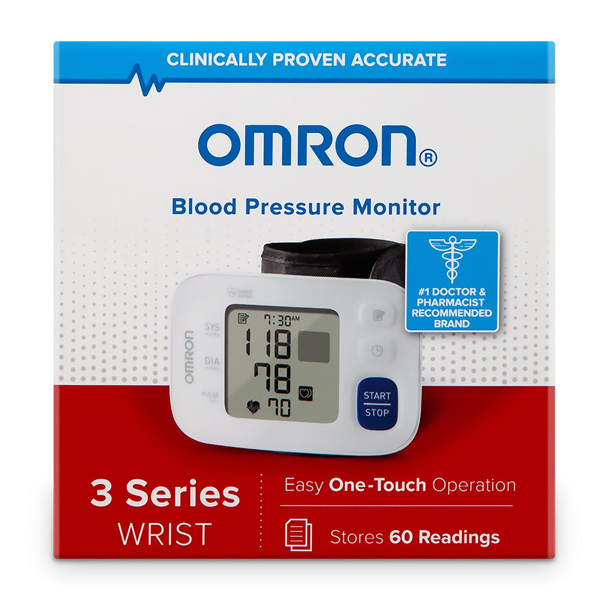 Home Automatic Digital Blood Pressure Monitor Omron3 Series Large Cuff Nylon Cuff 23 - 40 cm Wrist