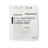 Surgical Glove McKesson Perry Size 9 Sterile Latex Standard Cuff Length Smooth Cream Not Chemo Approved