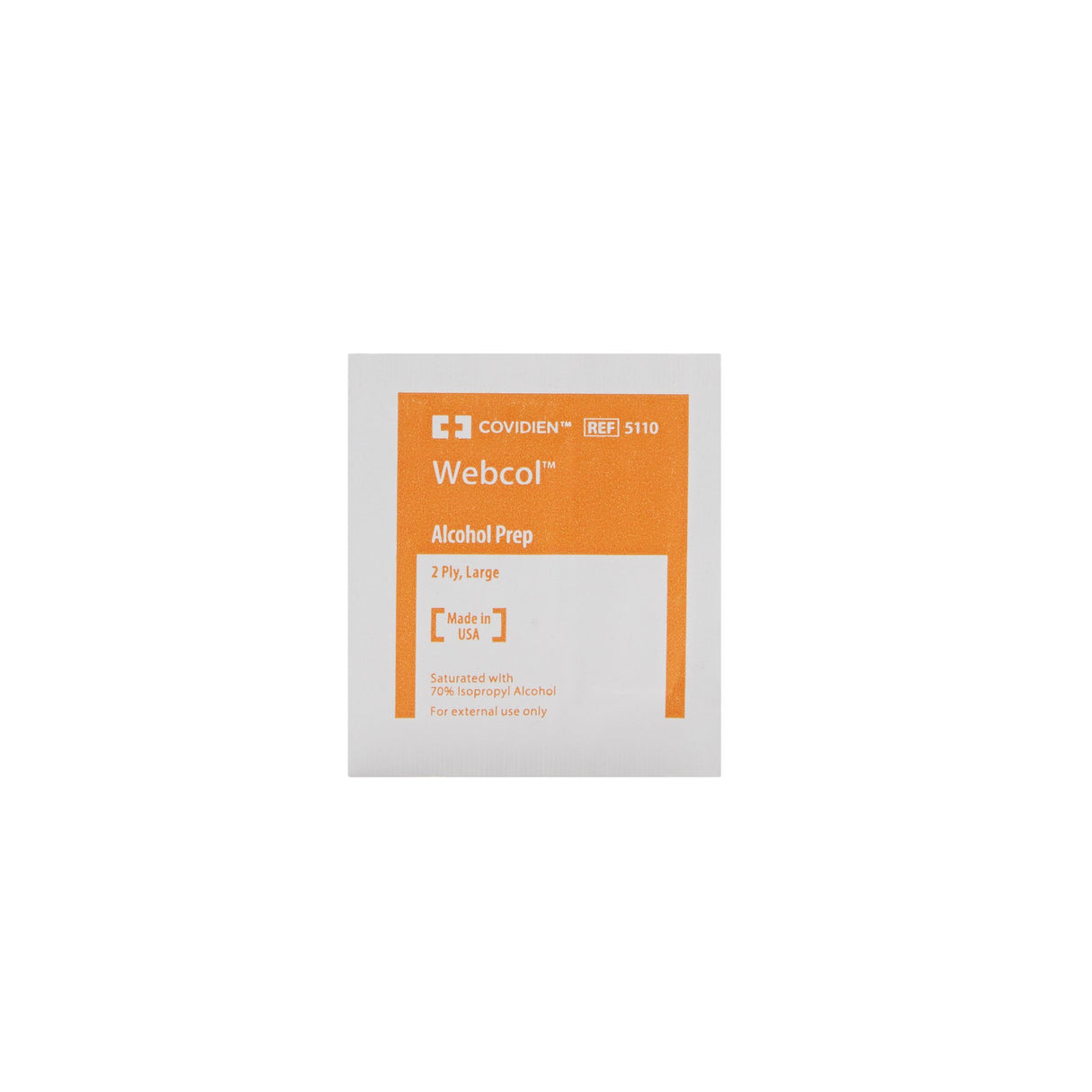 Alcohol Prep Pad Webcol 70% Strength Isopropyl Alcohol Individual Packet Large Sterile