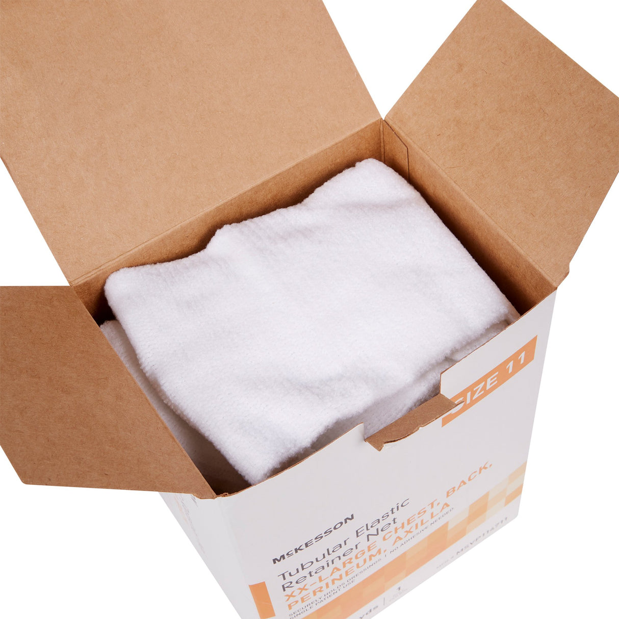 Elastic Net Retainer Dressing McKesson Tubular Elastic 47 Inch X 25 Yard (119.4 cm X 22.9 m) Size 11 White 2X-Large Chest / Back / Perineum / Axilla NonSterile