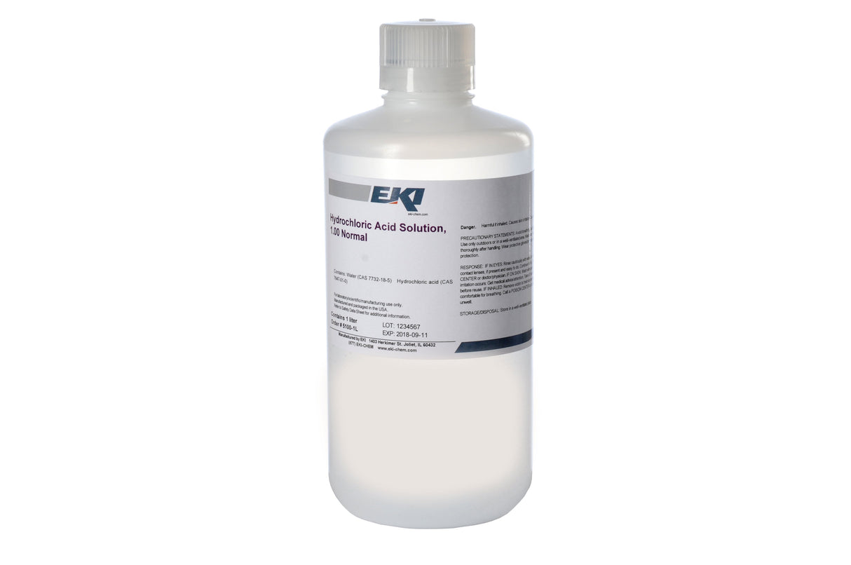 Chemistry Reagent Hydrochloric Acid Inorganic Acid 1.0 N 1 Liter