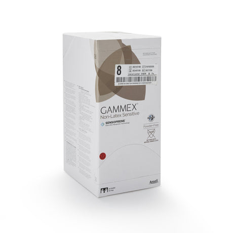 Surgical Glove GAMMEX Non-Latex Sensitive Size 8 Sterile Polychloroprene Standard Cuff Length Micro-Textured Cream Chemo Tested